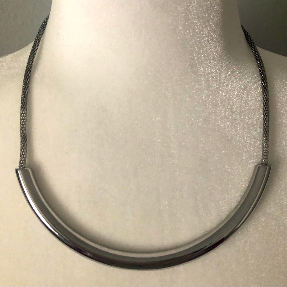 Express Silver Bar Necklace
